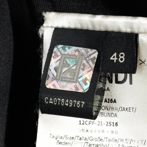 Fendi Tan Corduroy Logo-Embossed Zip Hooded Jacket - Picture 11 of 16